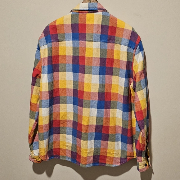 NWOT PRPS Goods & Co Japan Plaid Multicolor Flannel Shirt Shacket - Size XXL - Picture 9 of 10